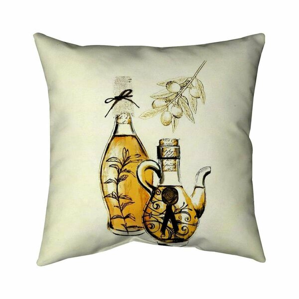 Begin Home Decor 20 x 20 in. Two Bottles of Olive Oil-Double Sided Print Indoor Pillow 5541-2020-GA9